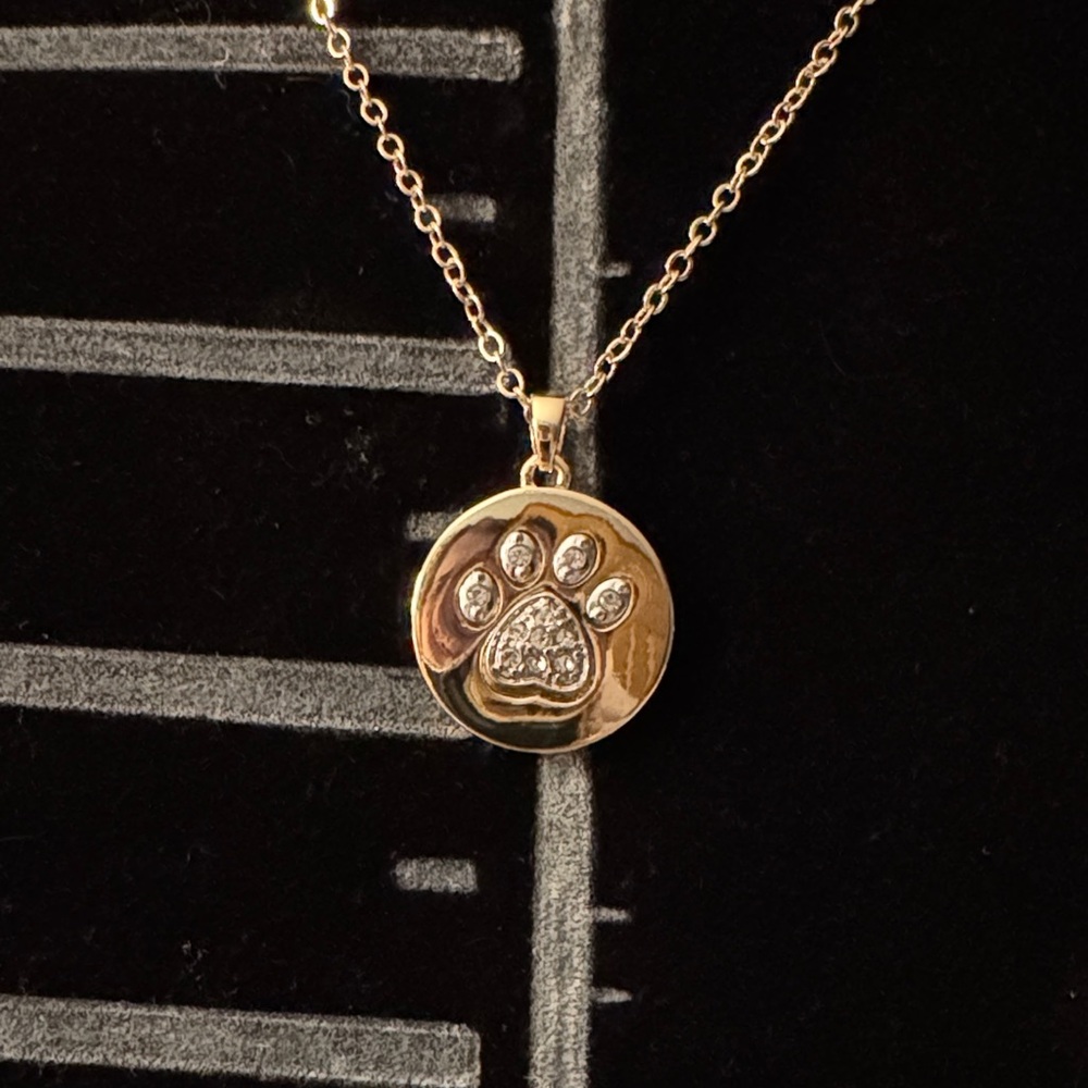 Park Lane  Gold Paw Print Pendant Necklace